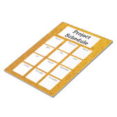 Monatlicher Projektplan orangefarben Notizblock (angewinkelt)