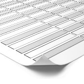 Monatlicher Rechnungszahlungs-Tracker-Log Poster (Ecke)