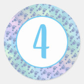 Monatlicher Säugling Meilenstein Runder Aufkleber (Vorderseite)