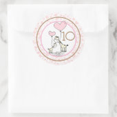 Monatlicher Säugling Meilenstein Runder Aufkleber (Tasche)