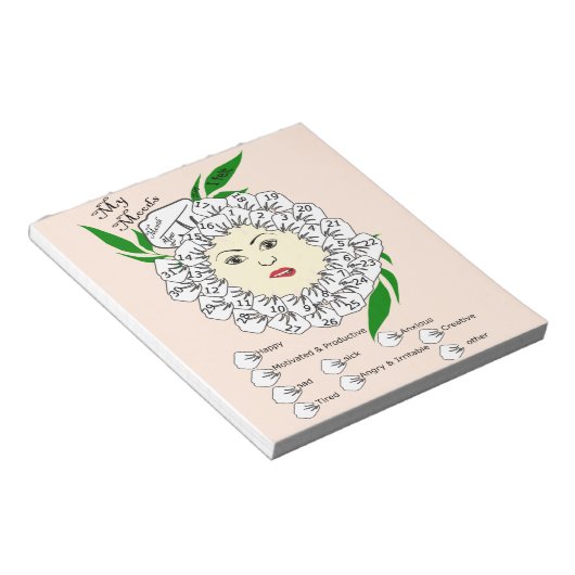 Monatlicher Stimmungsspur Notizblock (angewinkelt)