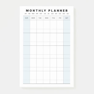 Monatlicher Studienplaner Post-it Klebezettel