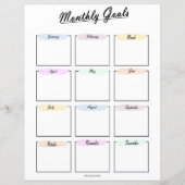 Monatlicher Zielplaner (Vorderseite)