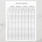 Monatliches 4-Spalten-Diagramm für 10.00 Uhr-Diagr (Vorderseite)