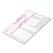 Monatliches Budget und Bill Tracker Notizblock (angewinkelt)