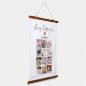 Monatliches Foto Baby erstes Jahr Wandteppich Mit Holzrahmen (Gewinkelt)