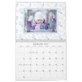 Monatliches Foto Pastell Blumenmuster Kalender (Feb 2027)