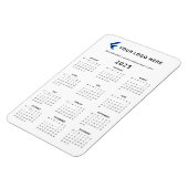 Monatliches Logo Minimalistisch 2025 Kalender Magnet (Linke Seite)