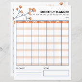 Monatliches Muster für die Druckvorlage (Vorne/Hinten)