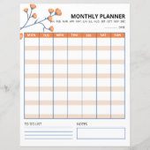Monatliches Muster für die Druckvorlage (Vorderseite)