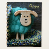 Monatliches Sheep Knitter-Logbuch-Kalenderbuch Planer (Vorderseite)
