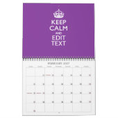 Monatliches Sprichwort BEHALTE CALM Your Text 2025 Kalender (Feb 2027)