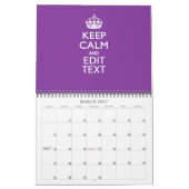 Monatliches Sprichwort BEHALTE CALM Your Text 2025 Kalender (Mär 2027)