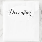 Monats-Aufkleber: Dezember Ovaler Aufkleber (Tasche)
