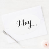 Monatsaufkleber: Mai Ovaler Aufkleber (Umschlag)