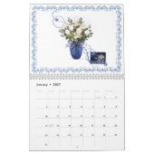 MonatsBlumen-Blumenstrauß und Karten-Kalender Kalender (Jan 2027)