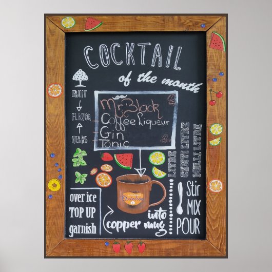 Monatscocktail Poster (Vorne)