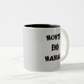 Monatsendmaniac - Mad Accountant-Tasse Zweifarbige Tasse (VorderseiteRechts)