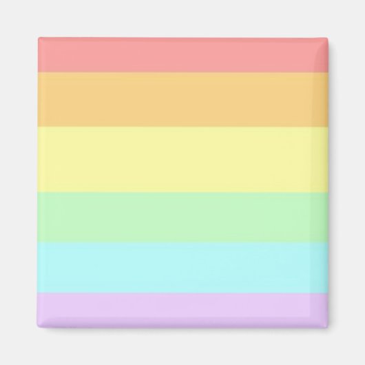 Monatsflagge für Pastel Gay LGBT   Magnet (Vorne)
