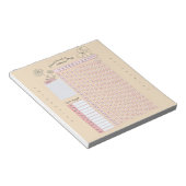 Monatsgrundarbeitszeit für Frauen Notizblock (angewinkelt)