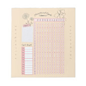 Monatsgrundarbeitszeit für Frauen Notizblock (Vorderseite)