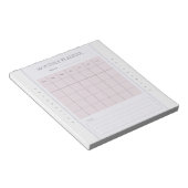 Monatsgrundname Mauve Gray Notepad Notizblock (angewinkelt)