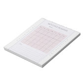 Monatsgrundname Mauve Gray Notepad Notizblock (Rotiert)