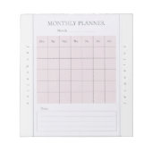 Monatsgrundname Mauve Gray Notepad Notizblock (Vorderseite)