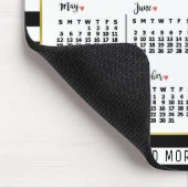 Monatskalender 2019 | Preppy Floral Stripes Mousepad (Ecke)