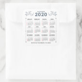 Monatskalender 2020 Individualisieren Quadratischer Aufkleber (Tasche)