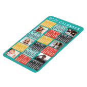 Monatskalender 2021 Modernes FotoCollage Magnet (Linke Seite)