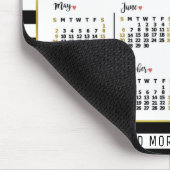 Monatskalender 2021 | Preppy Floral Stripes Mousepad (Ecke)