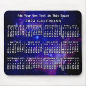 Monatskalender 2023 Benutzerdefinierter Weltraumne Mousepad (Vorne)