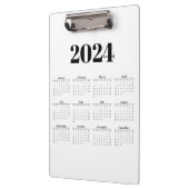 Monatskalender 2024 | Hintergrund Klemmbrett (Links)