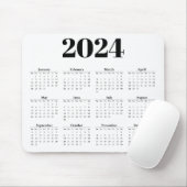Monatskalender 2024 | Hintergrund Mousepad (Mit Mouse)
