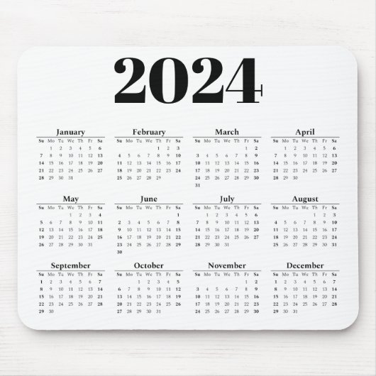 Monatskalender 2024 | Hintergrund Mousepad (Vorne)