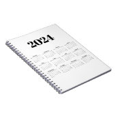 Monatskalender 2024 | Hintergrund Notizblock (Rechte Seite)