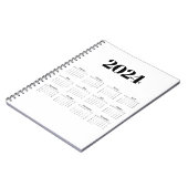 Monatskalender 2024 | Hintergrund Notizblock (Linke Seite)