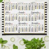 Monatskalender 2025 | Benutzerdefinierte Fotos Geschirrtuch (Gefaltet)