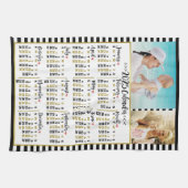 Monatskalender 2025 | Benutzerdefinierte Fotos Geschirrtuch (Horizontal)