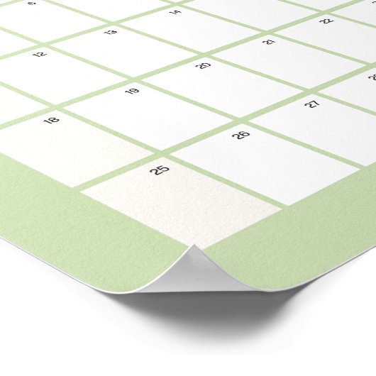 Monatskalender 2025 | Mai Poster (Ecke)