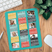 Monatskalender 2025 Modernes FotoCollage Mousepad
