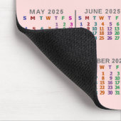 Monatskalender 2025 Rosa Personalisiert Mousepad (Ecke)