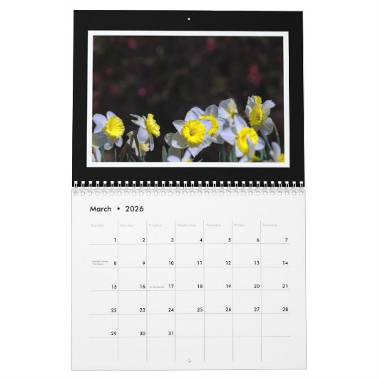 Monatskalender der Blumen-2019 durch Tom Minutolo Kalender (Mär 2026)