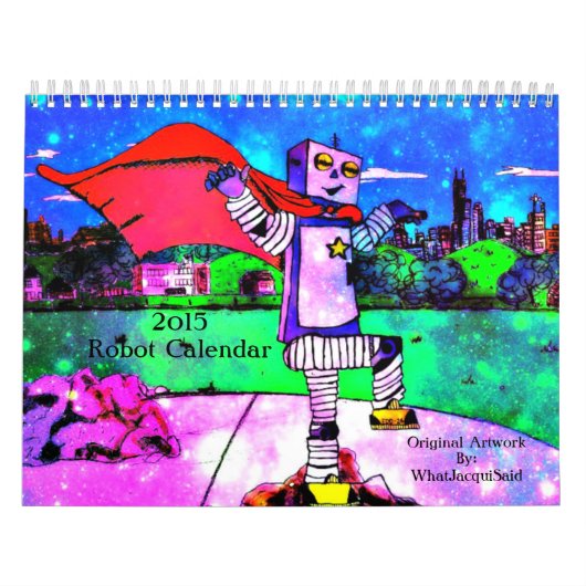 Monatskalender der Comic-Art-Roboter-2015 Kalender (Titelbild)