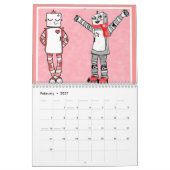 Monatskalender der Comic-Art-Roboter-2015 Kalender (Feb 2027)