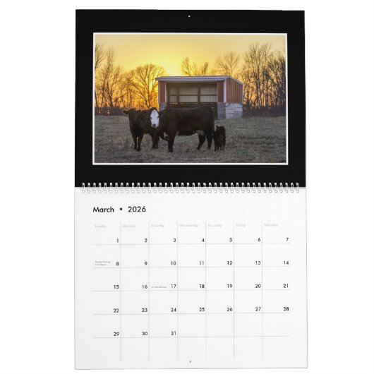 Monatskalender des Vieh-2018 durch Thomas Minutolo Kalender (Mär 2026)