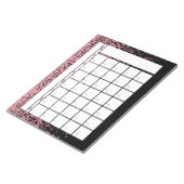 Monatskalender für den Glitzer "Black Blush Pink" Notizblock (angewinkelt)
