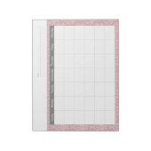 Monatskalender für KorallenDamaskus Kalenderplaner Notizblock (Rotiert)