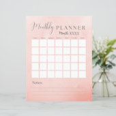 Monatskalender und Haushalt rosa (Stehend Vorderseite)